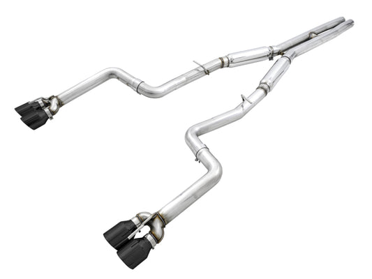 AWE Tuning 3015-43144 2015+ Dodge Challenger 6.4L/6.2L SC Track Edition Exhaust - Quad Diamond Black Tips
