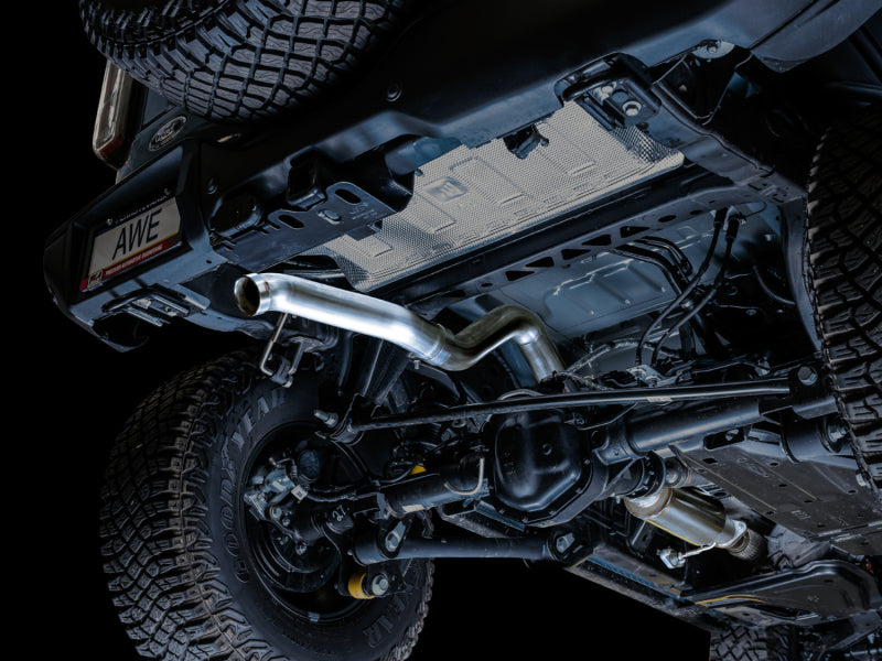 AWE Tuning 3015-21000 2021+ Ford Bronco 0FG Exhaust (No Tips) w/ Bash Guard