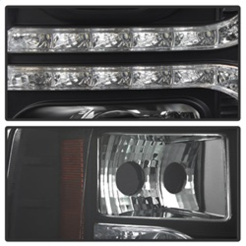SPYDER 5083524 Spyder Chevy Silverado 1500 07-13 V2 Projector Headlights - LED DRL - Black PRO-YD-CS07V2-DRL-BK