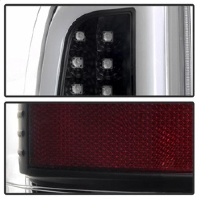 SPYDER 5084712 Spyder 08-16 Ford Super Duty F-250 V3 Light Bar LED Tail Lights - Black (ALT-YD-FS07V3-LBLED-BK)