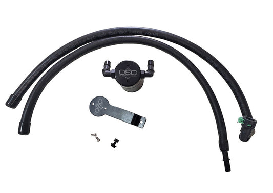 J&L 3055D-B 2020-2024 Ford Explorer 2.3L EcoBoost Driver Side Oil Separator 3.0 - Black Anodized