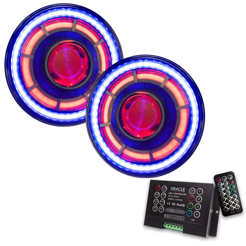 ORACLE Lighting 5876-333 0718 Jeep Wrangler JK Oculus 7in ColorSHIFT BiLED Projector Headlights SEE WARRANTY
