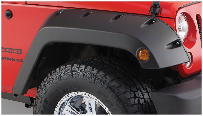 Bushwacker 10077-02 07-18 Jeep Wrangler Pocket Style Flares 2pc - Black