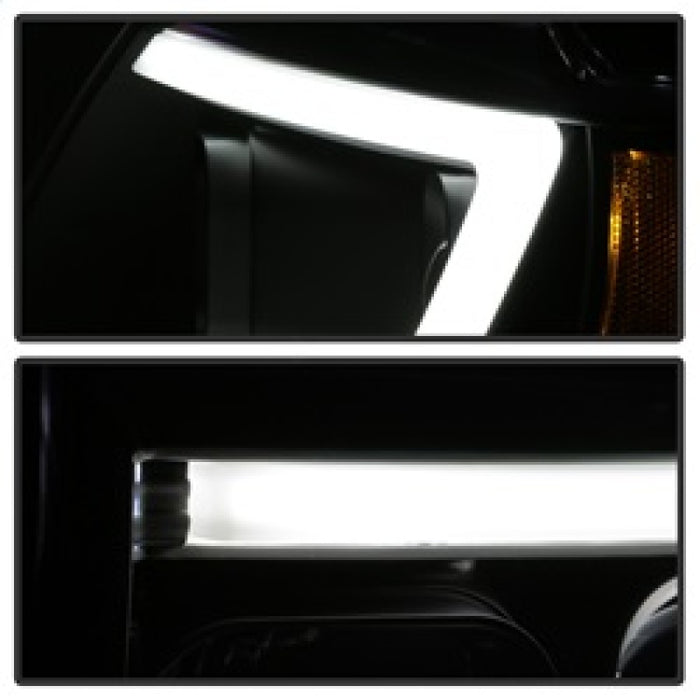SPYDER 5085221 Spyder 99-04 Jeep Grand Cherokee Projector Headlights - Light Bar DRL LED - Black