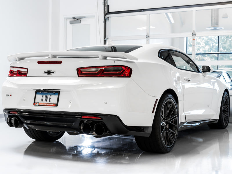 AWE Tuning 3020-43075 16-19 Chevrolet Camaro SS Axle-back Exhaust - Track Edition (Quad Diamond Black Tips)