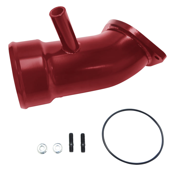 Wehrli WCF100721-RED 17-19 Chevrolet 6.6L L5P Duramax 3.5in Intake Horn w/PCV Port - WCFab Red