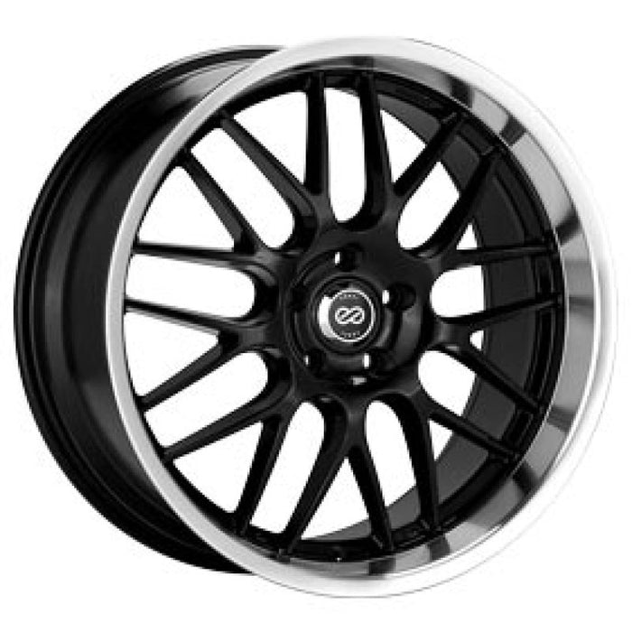 Enkei 469-285-6540BK Lusso 20 x 8.5 40mm Offset 5x114.3 Bolt Pattern Black w/ Machine Lip Wheel