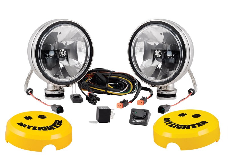 KC HiLiTES 651 6in. Daylighter Gravity G6 LED Lights 20w Spot Beam (Pair Pack System) - Black SS