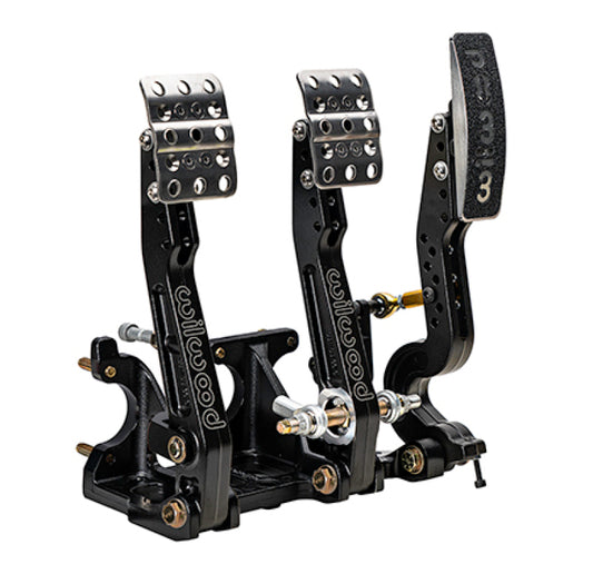 Wilwood WIL340-16605 Triple Pedal Assy Adj Floor Mnt W/Lnkg Tru-Bar