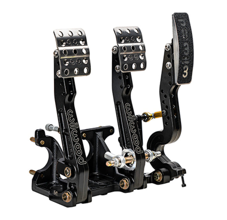Wilwood WIL340-16605 Triple Pedal Assy Adj Floor Mnt W/Lnkg Tru-Bar