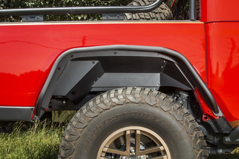 Rugged Ridge 11615.63 Inner Fender Liners Rear Aluminum Black 20-21 Jeep Gladiator JT