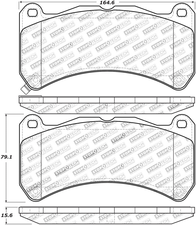 Stoptech 309.13650 StopTech Performance 08-09 Lexus IS F Front Brake Pads
