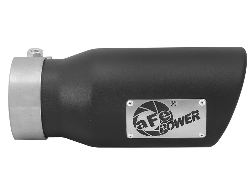 aFe 49T30401-B09 MACHForce XP 3in Inlet x 4in Outlet x 9in Length Clamp-On Black Tip