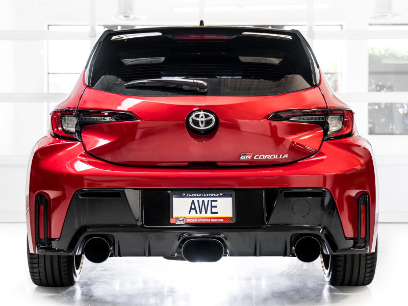 AWE Tuning 3015-53472 2023+ Toyota GR Corolla Touring Edition Exhaust - Diamond Black Tips