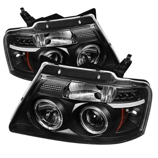 SPYDER 5010209 Spyder Ford F150 04-08 Projector Headlights Version 2 LED Halo LED Blk PRO-YD-FF15004-HL-G2-BK