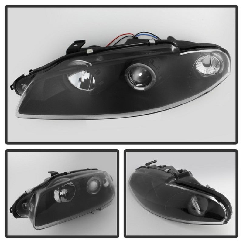 SPYDER 5011473 Spyder Mitsubishi Eclipse 97-99 Projector Headlights LED Halo Black High H1 Low H1 PRO-YD-ME97-HL-BK
