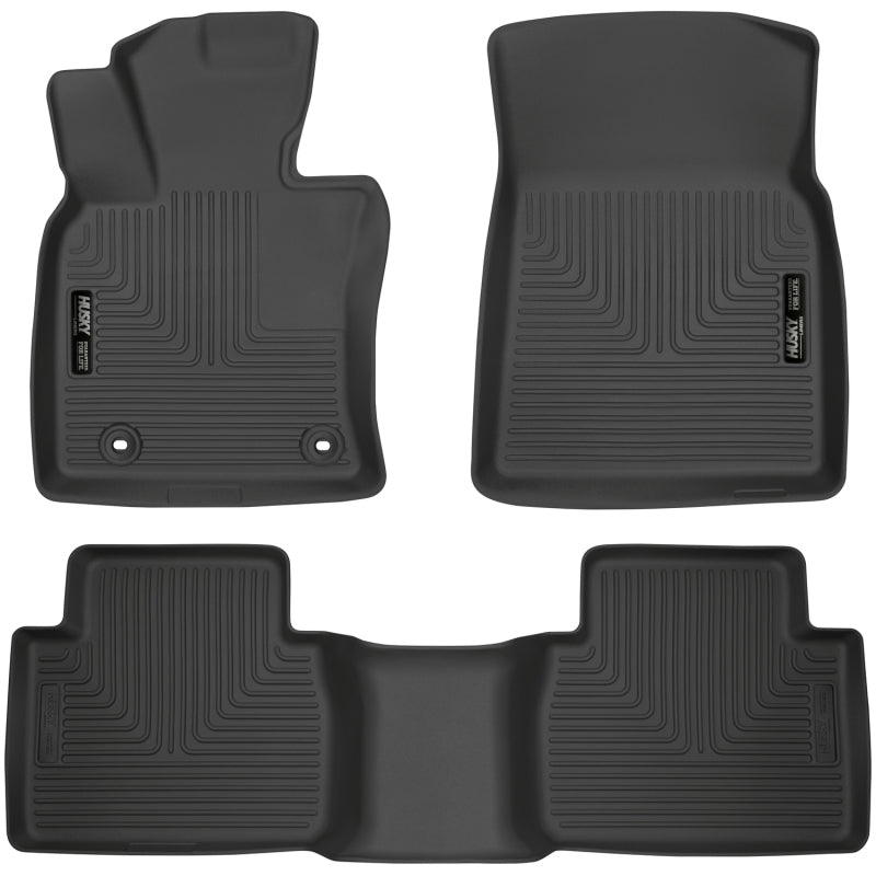 Husky Liners 95731 2018 Toyota Camry Weatherbeater Black Front & 2nd Seat Floor Liners