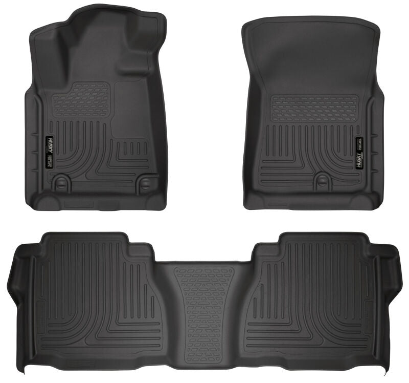 Husky Liners 98581 07-11 Toyota Tundra Double/CrewMax Cab WeatherBeater Combo Black Floor Liners