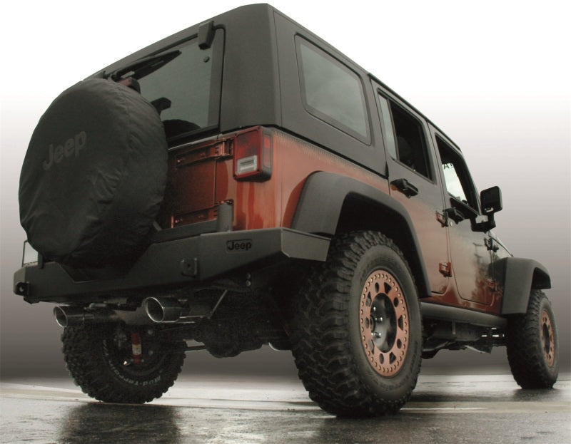 Gibson 17303 07-17 Jeep Wrangler JK Rubicon 3.6L 2.5in Axle-Back Dual Split Exhaust - Aluminized