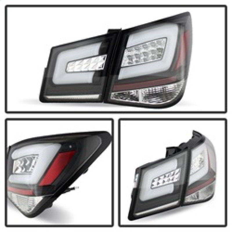 SPYDER 5076595 Spyder Chevy Cruze 2011-2014 Light Bar LED Tail Lights Black ALT-YD-CCRZ11-LBLED-BK