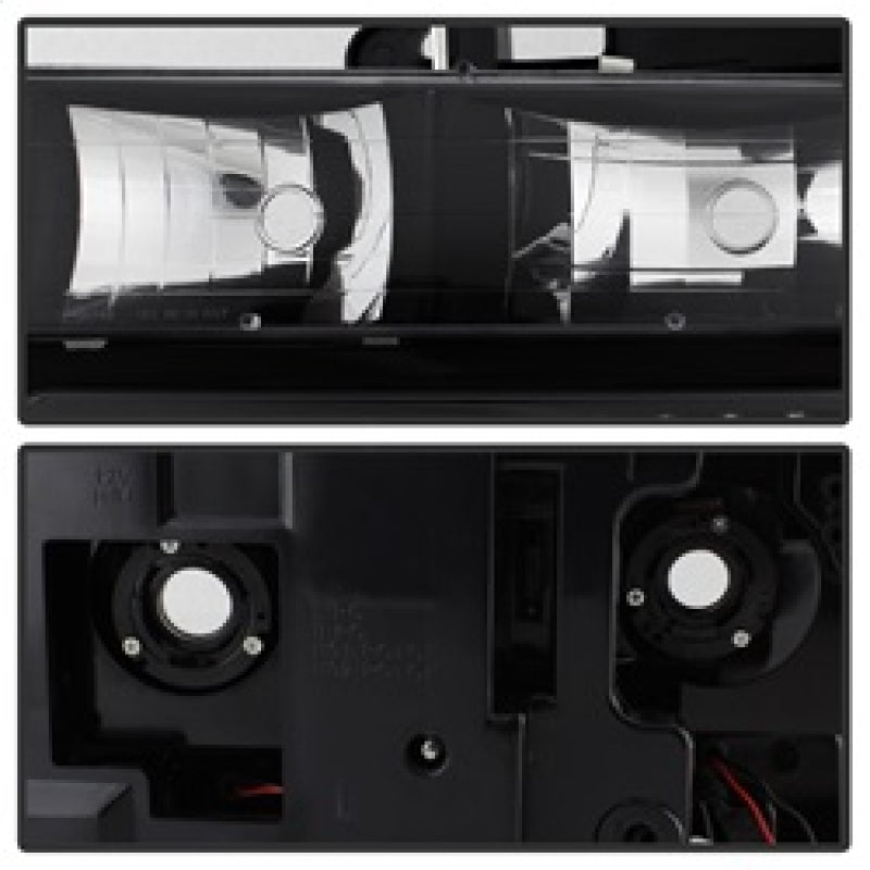 SPYDER 5072221 xTune Chevy Suburban 94-98 Headlights w/ Corner & Parking Lights 8pcs Black HD-JH-CCK88-AM-BK-SET