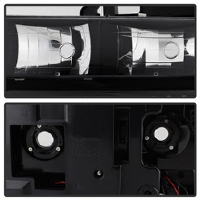 SPYDER 5072221 xTune Chevy Suburban 94-98 Headlights w/ Corner & Parking Lights 8pcs Black HD-JH-CCK88-AM-BK-SET