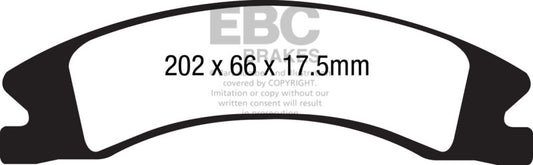 EBC DP41885R 15+ Cadillac Escalade Ext/Esv 6.2 2WD Yellowstuff Front Brake Pads