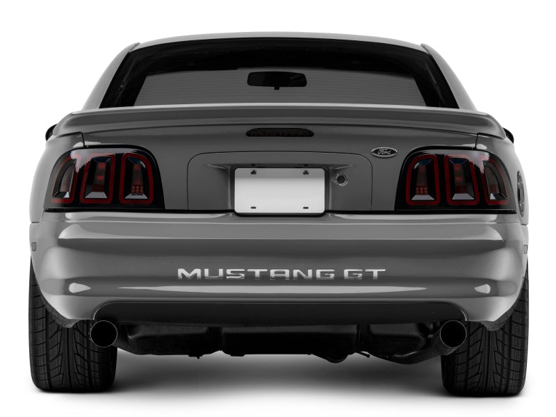 Raxiom 389876 96-98 Ford Mustang Icon LED Tail Lights- Black Housing (Smoked Lens)