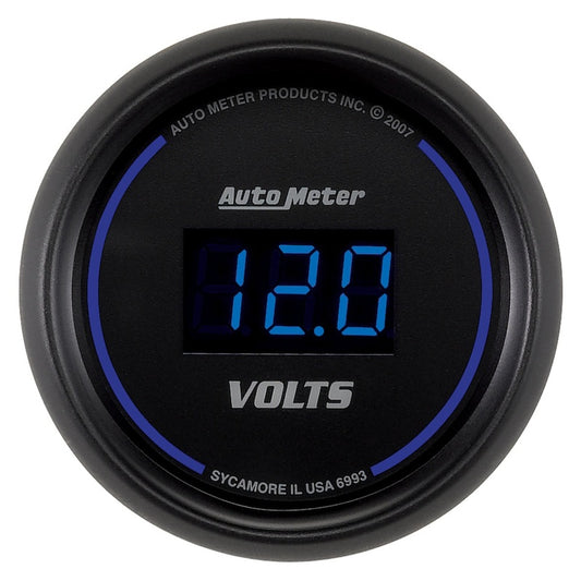 AutoMeter 6993 Autometer Cobalt Digital 52.4mm Black Voltmeter