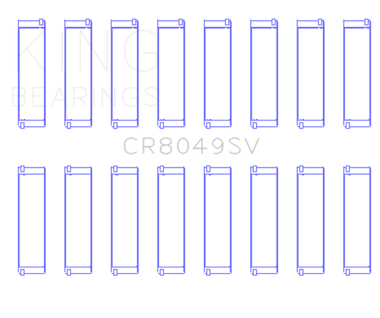 King Engine Bearings CR8049SV0.25 08-11 BMW N62/N63/S63 Rod Bearing Set - Size +.25mm