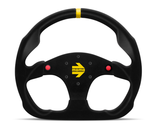 MOMO R1960/32SHB Momo MOD30 Buttons Steering Wheel 320 mm - Black Suede/Black Spokes/1 Stripe