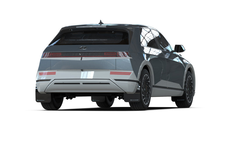 Rally Armor MF87-UR-BLK-PBL 22-24 Hyundai Ioniq 5 Black Mud Flap w/Light Blue Logo