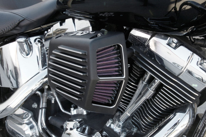 K&N Engineering RK-3950 K&N Street Metal Intake System for 01-16 Harley Davidson Softail/Dyna - Shaker Black