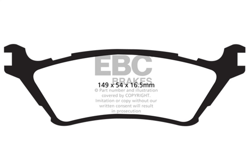 EBC DP41891R 15+ Ford F150 2.7 Twin Turbo (2WD) Yellowstuff Rear Brake Pads
