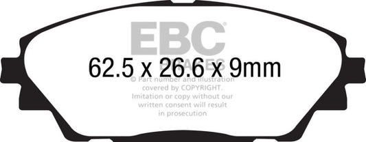 EBC DP42185R 14+ Mazda 3 2.0 (Japan Build) Yellowstuff Front Brake Pads