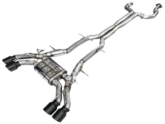 AWE Tuning 3025-43436 2021+ Cadillac CT4-V Blackwing SwitchPath Exhaust - Diamond Black Tips