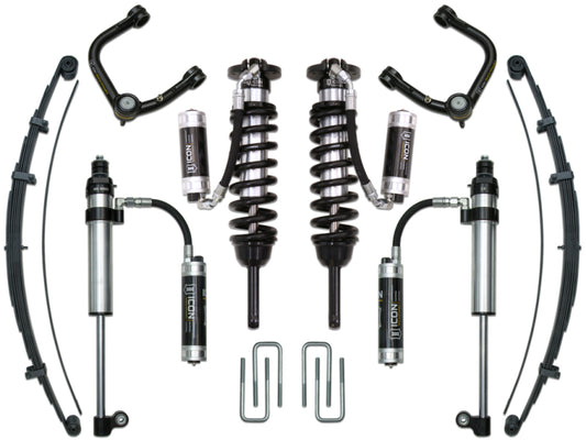 ICON K53009T 05-15 Toyota Tacoma 0-3.5in/16-17 Toyota Tacoma 0-2.75in Stg 9 Suspension System w/Tubular Uca