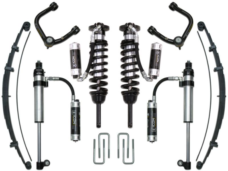 ICON K53009T 05-15 Toyota Tacoma 0-3.5in/16-17 Toyota Tacoma 0-2.75in Stg 9 Suspension System w/Tubular Uca