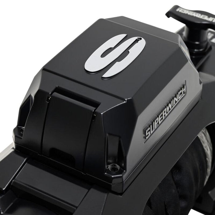 Superwinch 1710204 10000 LBS 12V DC 3/8in x 80ft Synthetic Rope SX10SR Winch - Semi Gloss Black