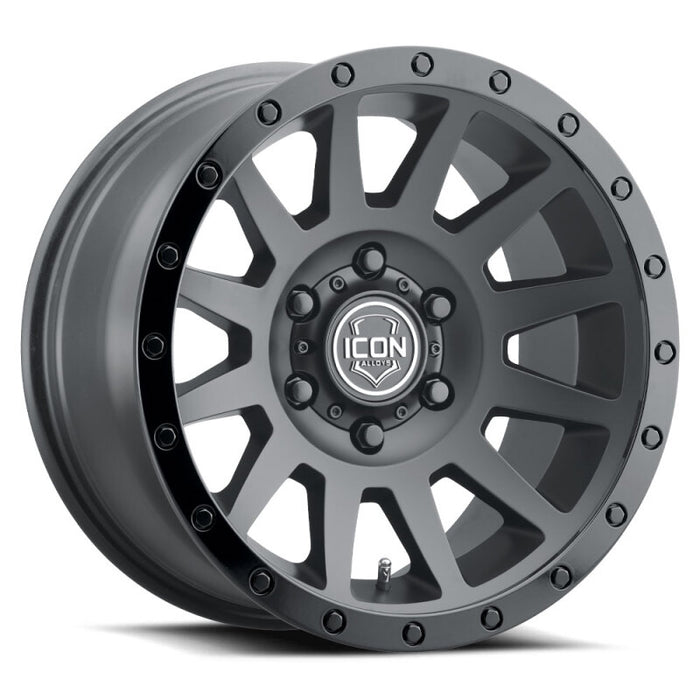 ICON 2018906352DB Compression 18x9 6x135 6mm Offset 5.25in BS 87.1mm Double Black Wheel