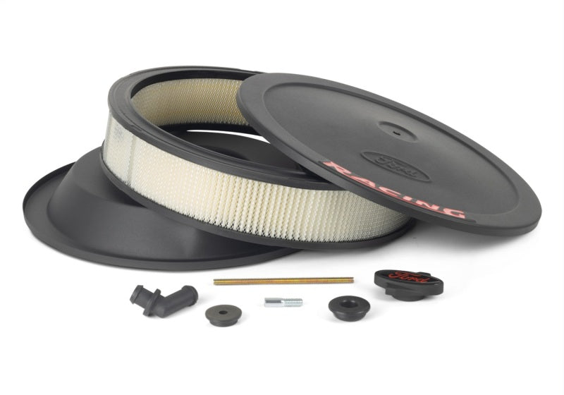 Ford Racing 302-352 Air Cleaner Kit - Black Crinkle Finish w/ Red Emblem