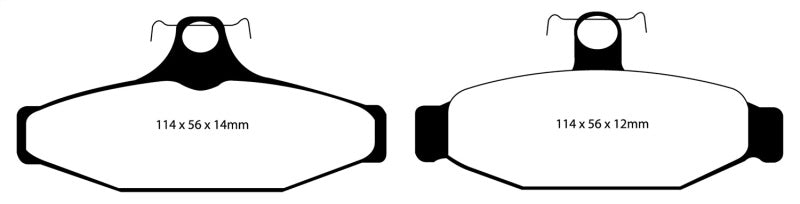 EBC DP31167C 90-00 Aston Martin Vantage 5.3 (Twin Supercharged)(AP) Redstuff Rear Brake Pads