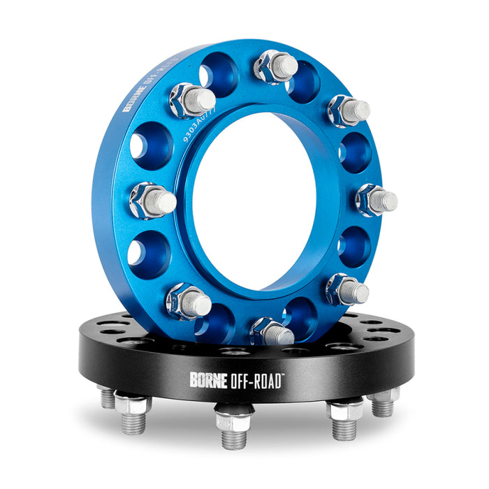 Mishimoto BNWS-006-450BL Borne Off-Road Wheel Spacers 8X165.1 121.3 45 M14 Blu