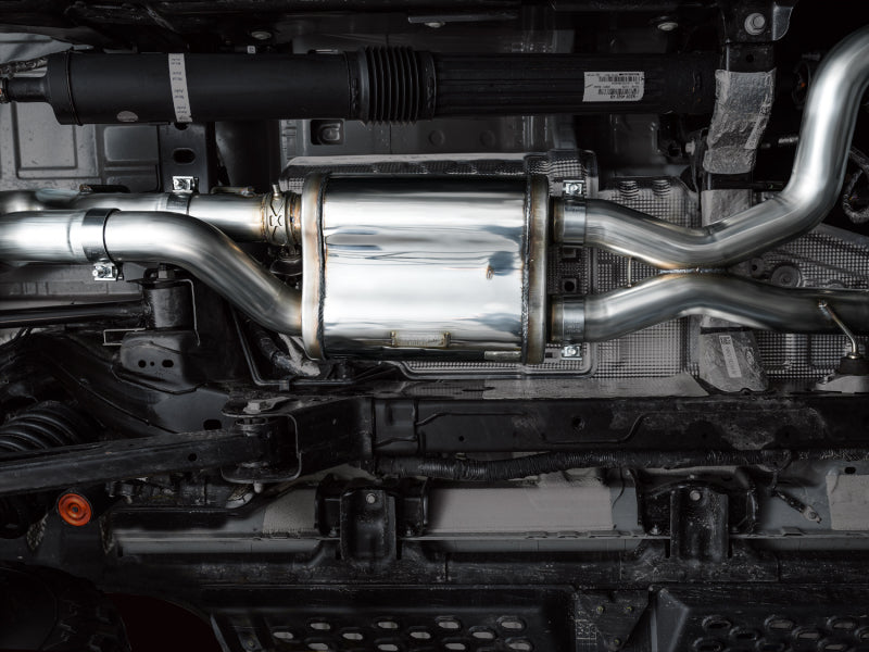 AWE Tuning 3025-31327 22-24 Ford Bronco Raptor 4WD Dual BashGuards Cat-Back SwitchPath Exhaust (No Tips)