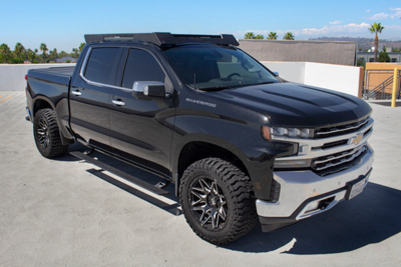 Go Rhino 20404887PC RealTruck 19-25 Chevy Silverado 1500 CC 4dr VoltStep Electric Running Board Kit - Tex. Blk