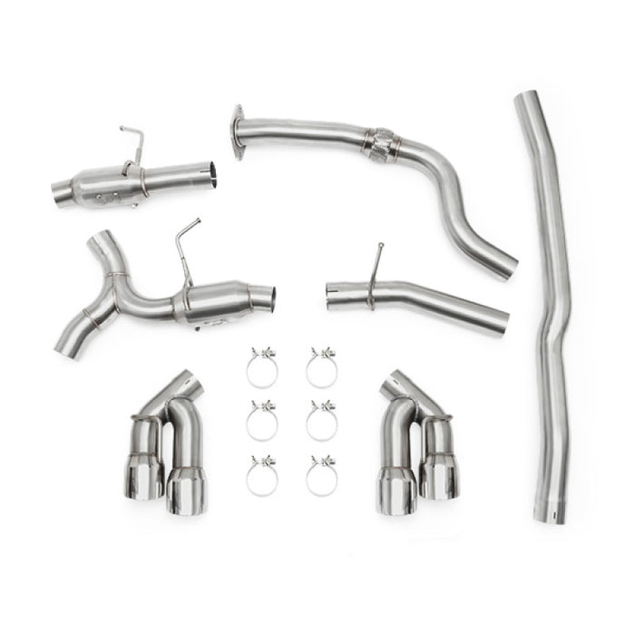 Mishimoto MMEXH-CAM4-16QTPP 2016+ Chevrolet Camaro 2.0T Quad Polished Tip Cat-Back Exhaust