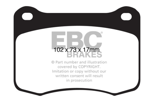 EBC DP41820R 08+ Lexus IS-F 5.0 Yellowstuff Rear Brake Pads