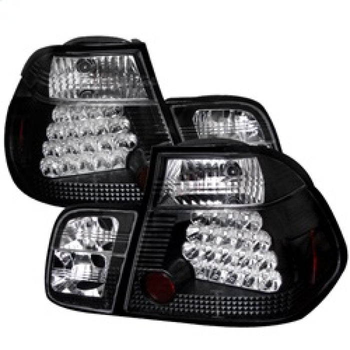 SPYDER 5000736 Spyder BMW E46 3-Series 99-01 4Dr LED Tail Lights Black ALT-YD-BE4699-4D-LED-BK
