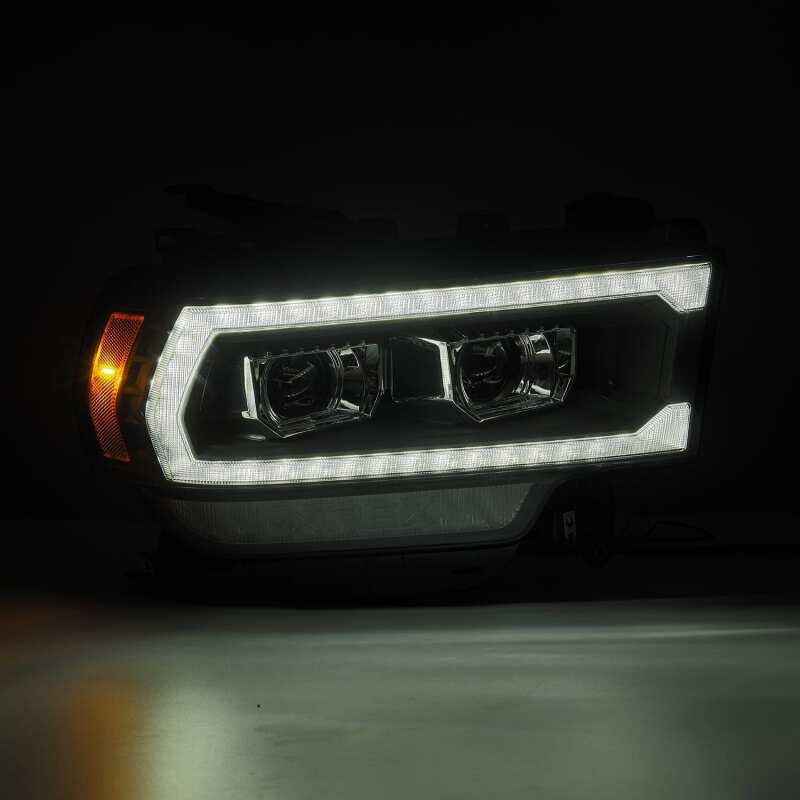 AlphaRex 880550 19-21 RAM 2500 LUXX LED Proj Headlights Plank Style Black w/Activ Light/Seq Signal/DRL