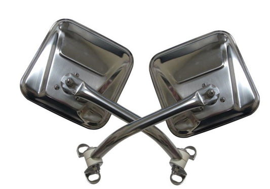 Rampage 7418 1976-1983 Jeep CJ5 Mirror Kit - Stainless